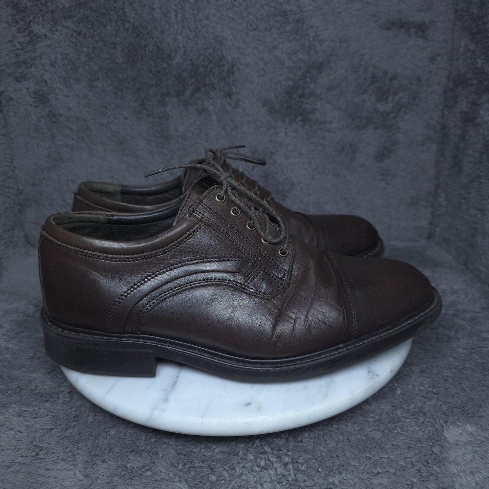 Bill Blass Ethan Shoes Mens Size 8 Brown Leather Derby Dress Comfort Italy